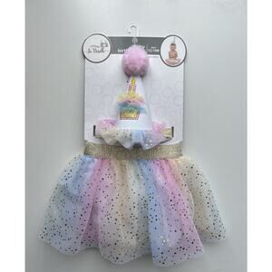 NWT Girl's First Birthday Hat And Tutu